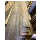 Lot with 9 long planks, some quite weathered, long