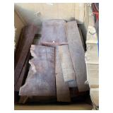 Box lot of shorter lengths of wood, for turning. P