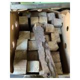 Lot with dozens of what appear to be Koa blocks fo