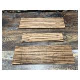 Lot with 3 planks of Zebrawood, 2 larger ones are