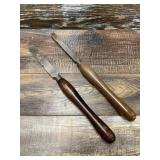 Lot of 2 Hamlet wood turning tools, with surface r