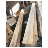 Stack of milled wood, mostly birch, average length