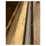 Single shelf lot of rough cut spruce, some live ed