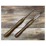Lot of 2 Hamlet wood turning tools, with surface r