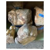 Lot with several burl wood pieces