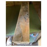 Large exotic wood plank, potentially ebony, hard a
