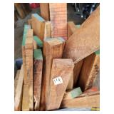 Lot of short lengths of wood perfect for crafting