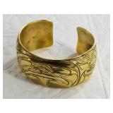 Tlingit silver bracelet, handmade in Juneau, signe