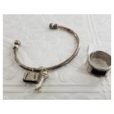 Sterling silver bracelet and ring size 9