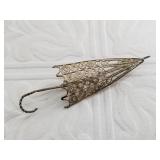 Silver century old hand made Belgian brooch