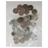 Lot with Jefferson and buffalo nickels and 6 India