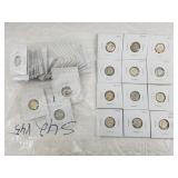 45 Roosevelt silver dimes all  packaged various st