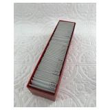 Red box full of wheat and steel US cents
