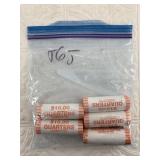 5 Unopened rolls of Alaska State quarters