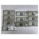 10 Various silver certificates