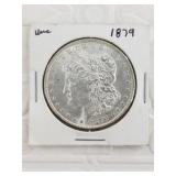 1879 Morgan silver dollar