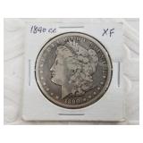 1890 Carson City  Morgan silver dollar, (Not a tai