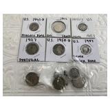 Nice silver coin lot with a 1907 US Silver Barber