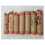 7 Mixed rolls of wheat cents