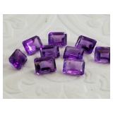20cts of cut and polished amethyst gemstones