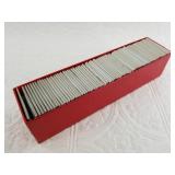 Red box full of Jefferson nickels, preliminary ins