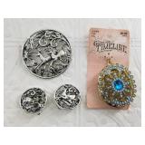 Lot of ornate fashion jewelry