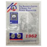 Two 1962 silver Washington quarters