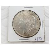 1921 Morgan silver dollar