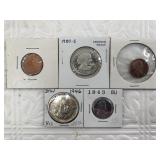 Lot with a 1946 Booker T. Washington silver commem