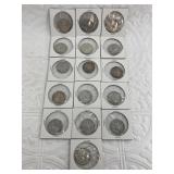 Lot of 16 silver Washington quarters various dates