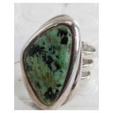 Sterling silver and turquoise ring  size 8
