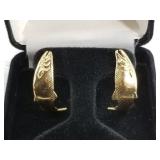 14kt Gold Alaskan salmon pair of earrings, extreme