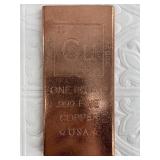 1 Pound bar of 999 fine copper