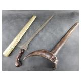 Indonesian Kris made from layered steel, tradition