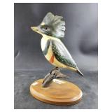 Bob Gage King fisher wood carving 458/1250 with in