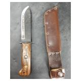 WWII British fighting knife with serialized handle