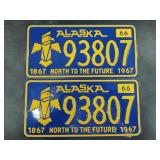 Matched pair of 1966 Alaska Purchase Centennial li