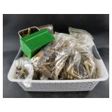 Large lot of assorted mostly brass casings, variou