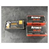 Three assorted boxes of .380 ACP NO SHIPPING