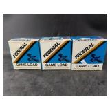 Three 25 round boxes of 12 ga. Shotshells, NO SHIP