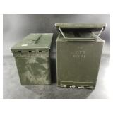 2 Steel ammo cans NO SHIPPING