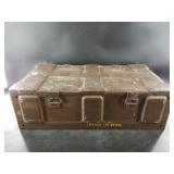 Large steel 81 mm canon ammo box