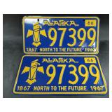 Matched pair of 1966 Alaska Purchase Centennial li