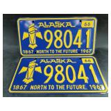 Matched pair of 1966 Alaska Purchase Centennial li
