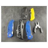Assorted folding pocket knives