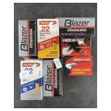 7 Partial boxes of .22LR, .22 Super extra short an