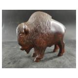 Ironwood carving of a bison in excellent condition