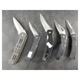 Variety of folding knives, low end
