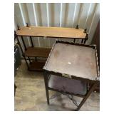 Lot of 2: vintage side table 2 tiered 28.25" and a