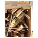 Box of wood clamps NO SHIPPING